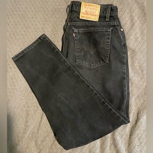 Vintage Levis 550 Womens 14 Reg Black Relaxed Fit Tapered Leg Mom Jeans